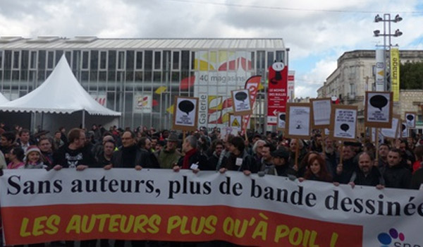 La marche des auteurs de BD à Angoulême